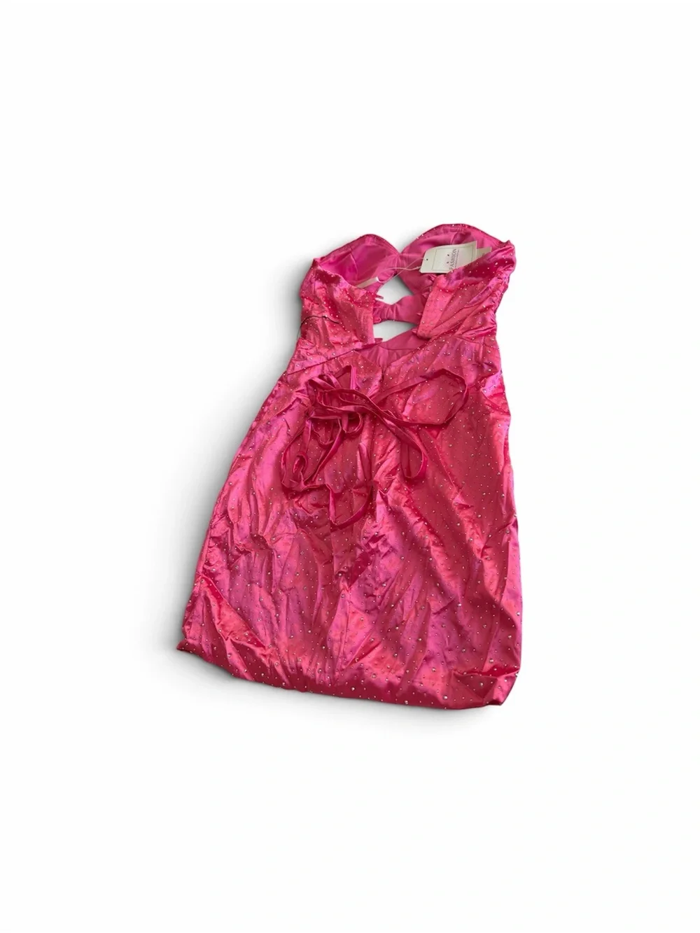 Girls' Hot Pink Sparkle One-Piece Dress